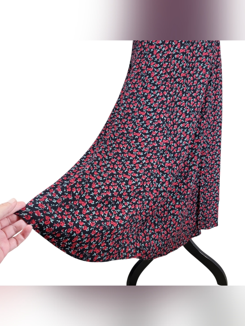Reformation Judith Mabel Ditsy Floral Maxi Wrap Dress Viscose Size M - Picture 11 of 15